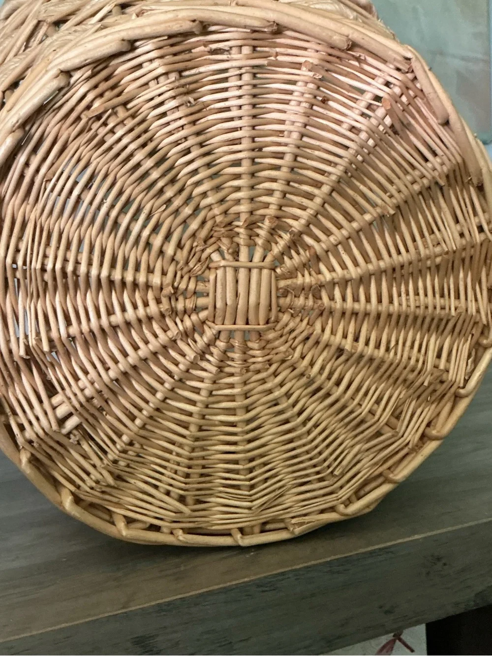 Natural Wicker Handled Basket - Neutral Tan